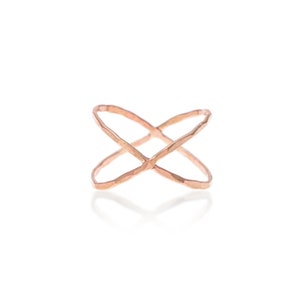 Criss Cross Ring, Cross Ring, Rose Gold X Ring, X Cross RIng, Gift For Her, Statement Ring, Rose Gold Ring, Crisscross Ring, X Rings