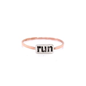 Sterling Runner Ring, Gift For Runner, Marathon Gift, Runner Ring, Gift For Runners, Ring For Runner, Half Marathon Gift, Runner Jewelry