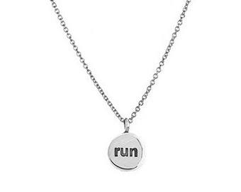 Run Necklace, Run Jewelry, Run, Running Jewelry, Running Necklace, Running, Marathon Necklace, Marathon Jewelry, Runner Gift, n247mS