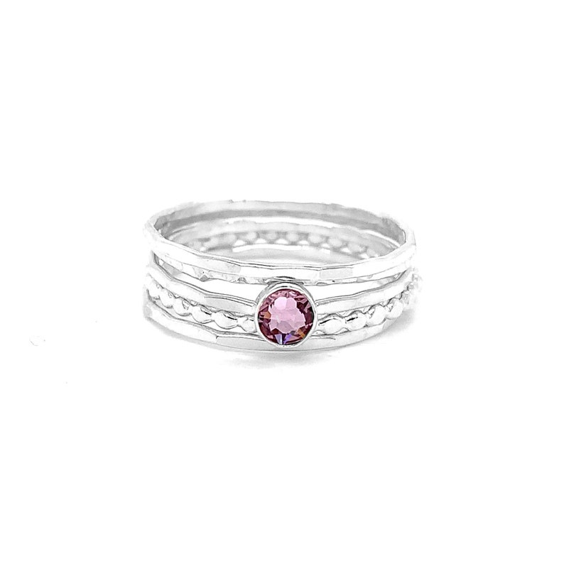 Stacking Ring Set Stacking Rings Sterling Silver Ring Etsy