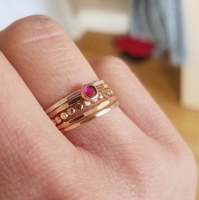 Stacking Rings Stackable Ring Set Stackable Ring Layering | Etsy