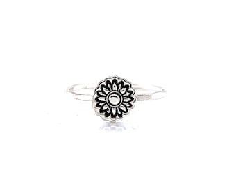 Sunflower Ring, Flower Ring, Sunflower Jewelry, Sunflower, Gift For Her, Floral Ring, Silver Ring, Flower Jewelry, Sterling Silver