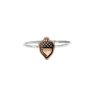 Acorn Charm Ring - Nature Inspired Woodland Jewelry, Perfect for Fall