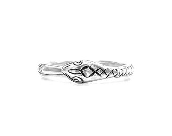 Handcrafted Adjustable Ouroboros Ring - Eternal Cycle Sterling Silver Serpent Jewelry, Symbol of Renewal & Infinity