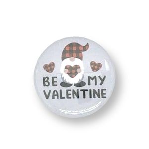 Gnome, Gnomes, Button, Garden Gnome, Gnome Gift, Pin, Pinback Button, Magnet, Valentines Day, Valentines, Valentine&#39;s Day, Button Gift