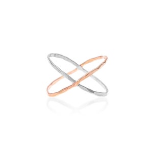 Criss Cross Ring, Silver X Ring, Rose Gold X Ring, Thin Gold Ring, X Cross Ring, Gift For Her, Cross Cross Ring, Dainty Gold Ring