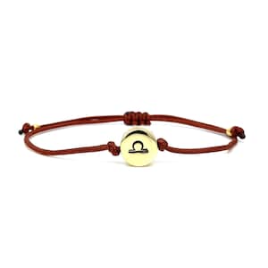 Ready to Ship - Libra Charm Adjustable Cord - Zodiac Symbol Jewelry