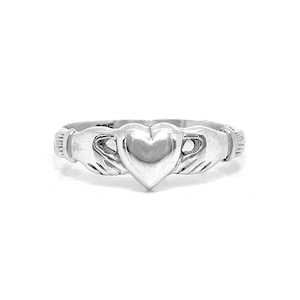 Sterling Silver Claddagh Ring - Irish Love Friendship Symbolic Jewelry