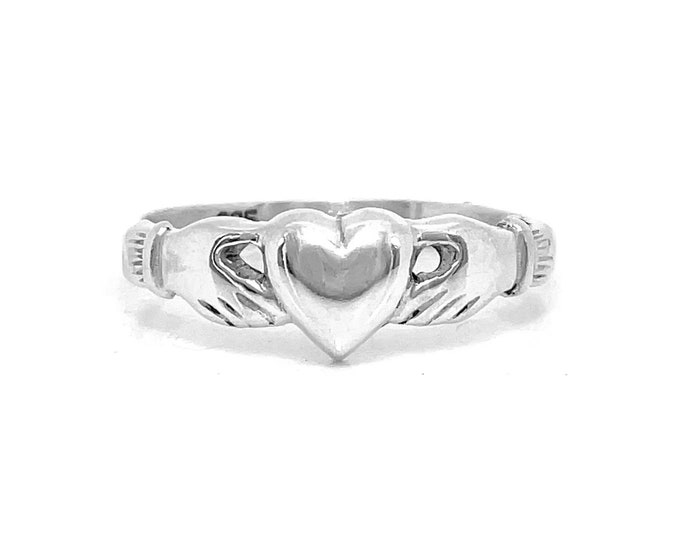 Featured listing image: Sterling Silver Claddagh Ring - Irish Love Friendship Symbolic Jewelry