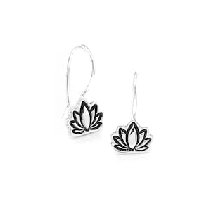 Lotus Earrings, Flower Earrings, Gift For Her, Lotus Flower, Lotus Jewelry, Boho Earrings, Dangle Earrings, Lotus, Earrings
