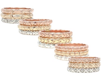 Build Your Own Embossed Stacking Ring