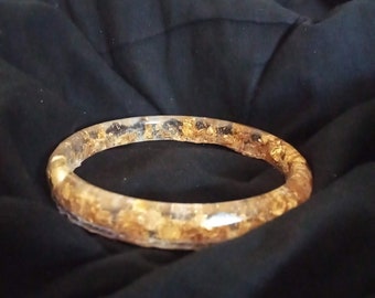 Frosted Gold Thin bangle