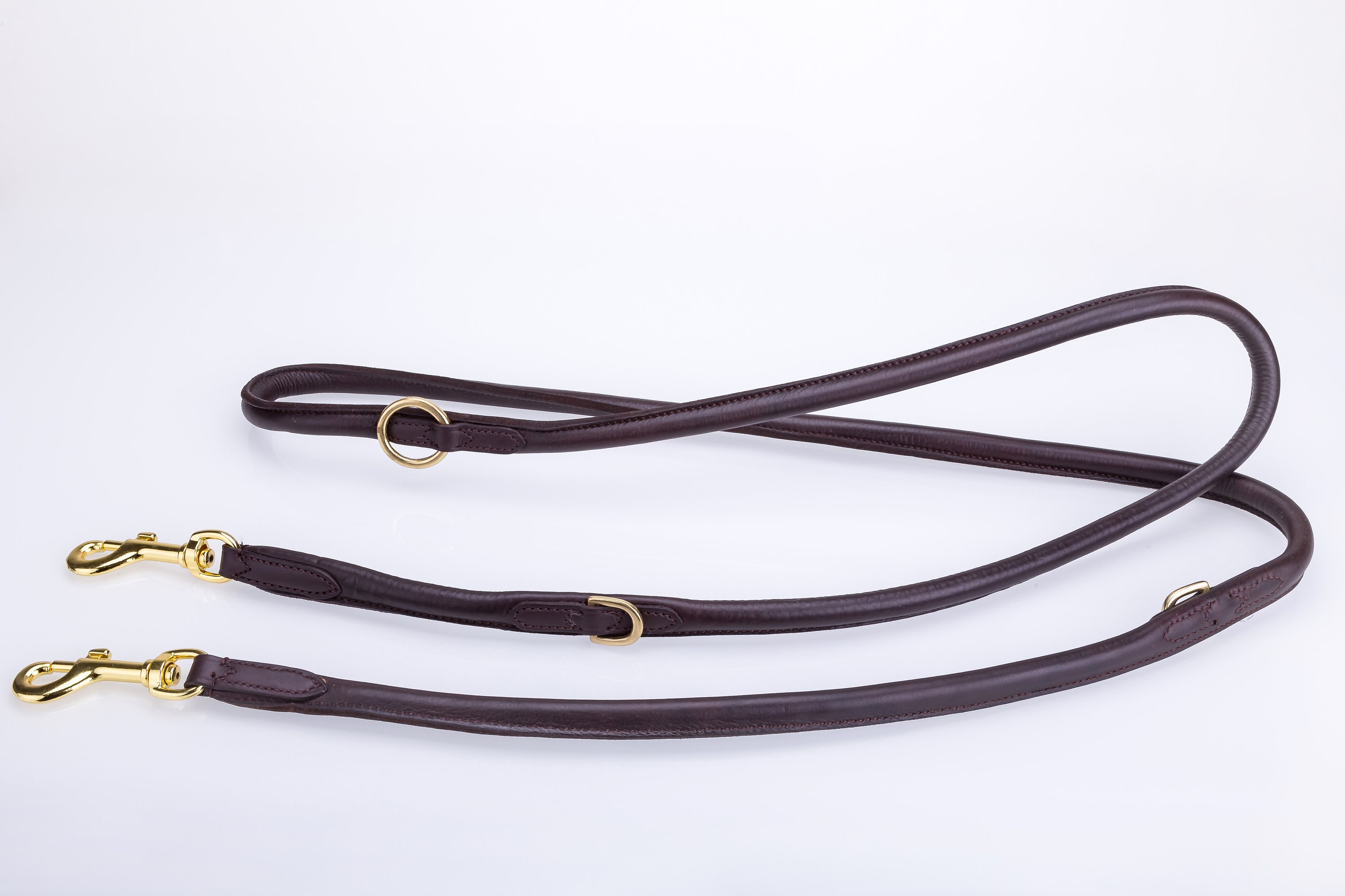 Pear Tannery Adjustable Training Rolled Leather Dog Lead Etsy