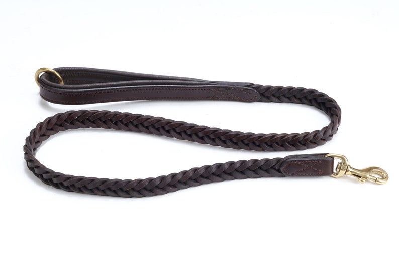 Pear Tannery Plaited Leather Dog Lead 3/4 image 9