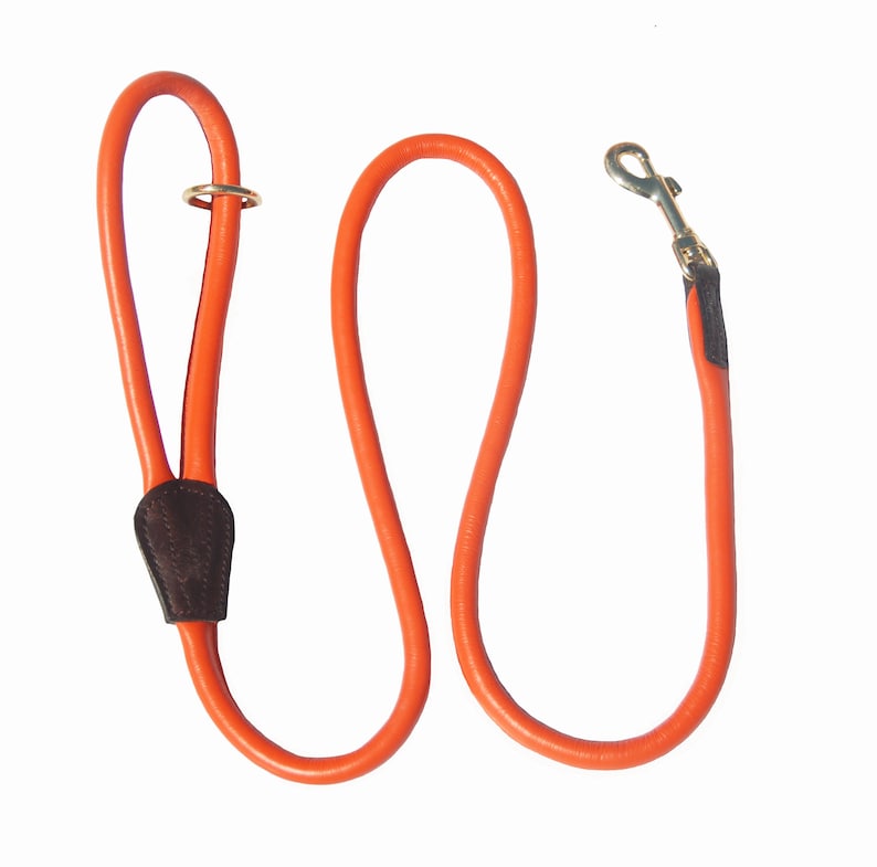 Pear Tannery Super Soft Rolled Leather Dog Lead image 7
