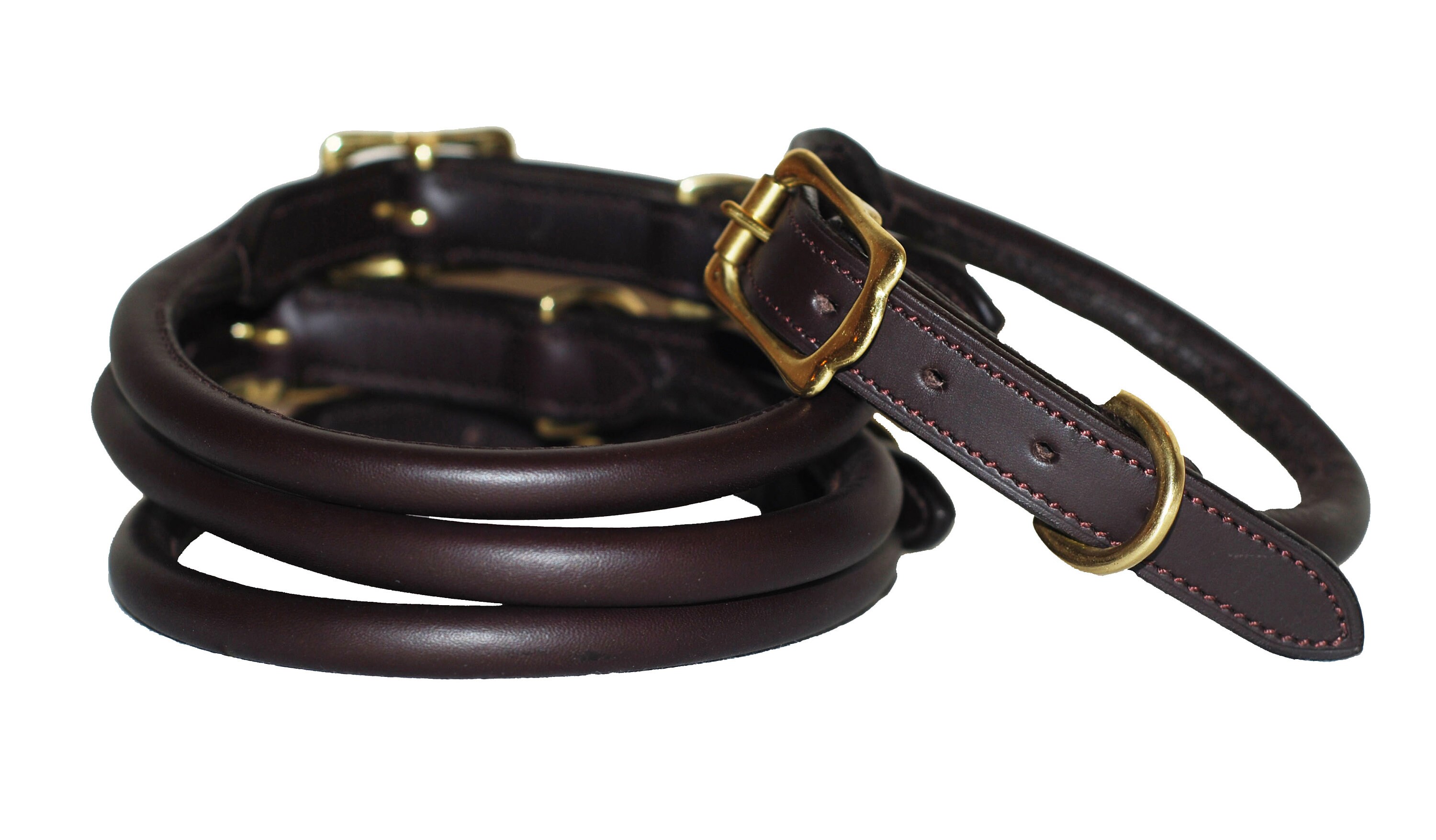 Pear Tannery Rolled Leather Dog Collar Etsy Australia