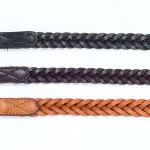 Pear Tannery Plaited Leather Dog Lead 3/4 image 2