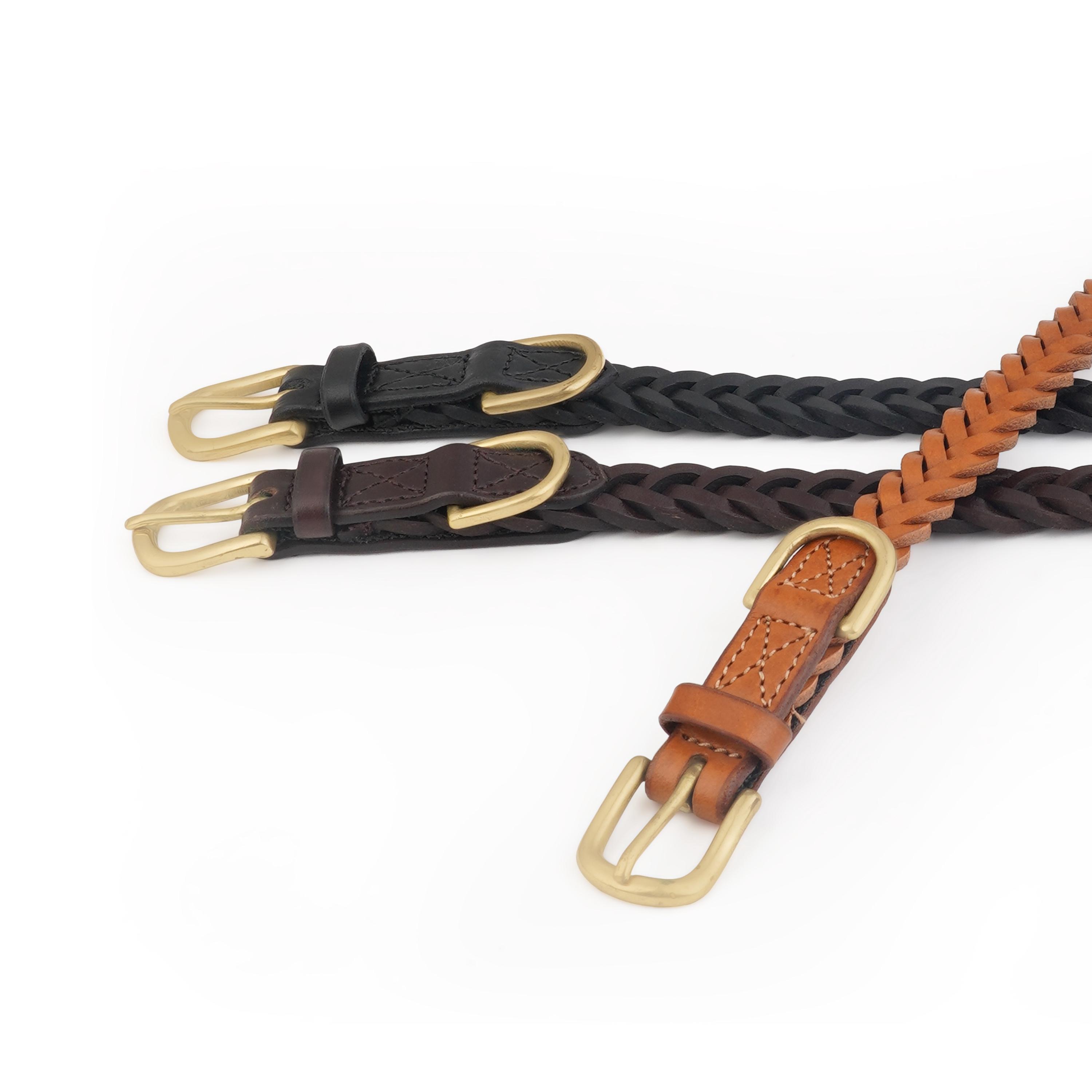 ペア・タンナリー編み込みレザー犬用首輪 - Etsy 日本