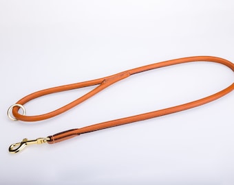 Pear Tannery Rolled Leather Dog Lead