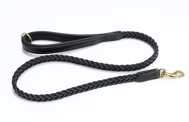 Pear Tannery Plaited Leather Dog Lead 3/4 image 3