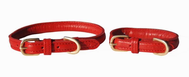 Pear Tannery Super Soft Rolled Leather Dog Collar image 3