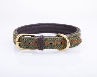 Peer leerlooierij Tweed halsband