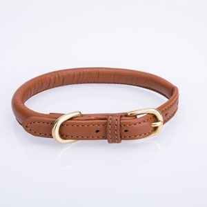 Pear Tannery Super Soft Rolled Leather Dog Collar image 7