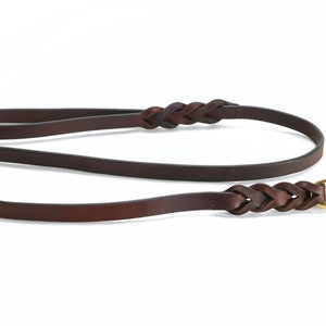 Pear Tannery Flat Leather Dog Lead