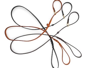 Pear Tannery Flat Slip Leather Dog Lead 40&quot;