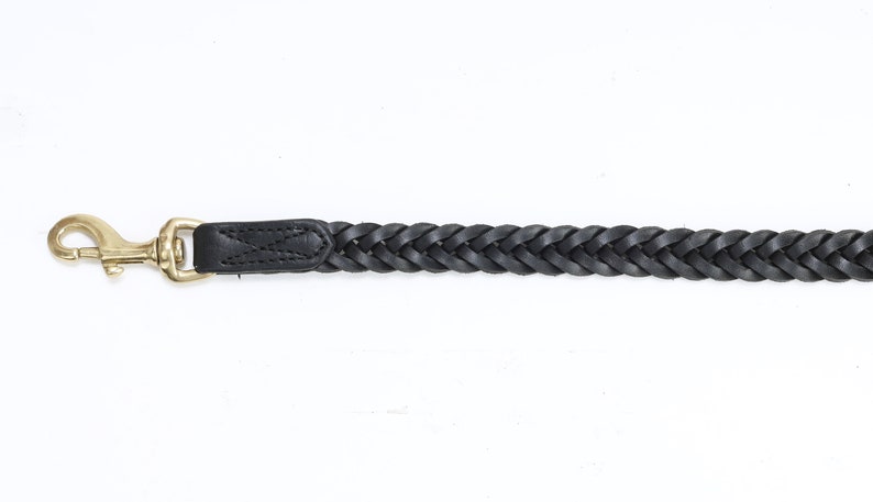 Pear Tannery Plaited Leather Dog Lead 3/4 image 4