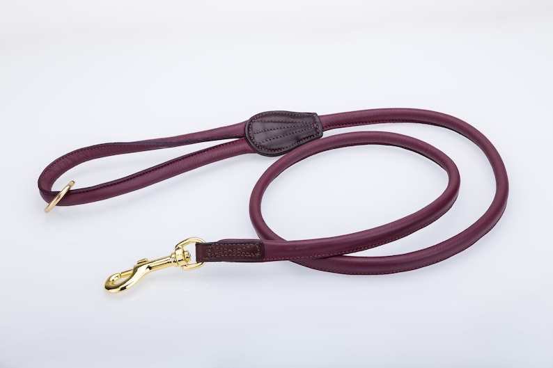 Pear Tannery Super Soft Rolled Leather Dog Lead image 3