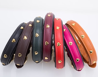 Pear Tannery Hundehalsband aus super weichem Herz Leder