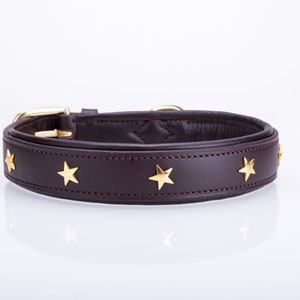 Pear Tannery Padded Leather Dog Collar With Star image 5