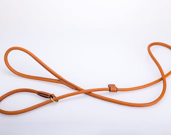 Pear Tannery Fine Rolled Leather Slip Dog Lead