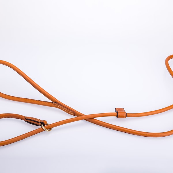 Pear Tannery Fine Rolled Leather Slip Dog Lead