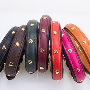 Collar para perro de cuero súper suave con forma de corazón de Pear Tannery