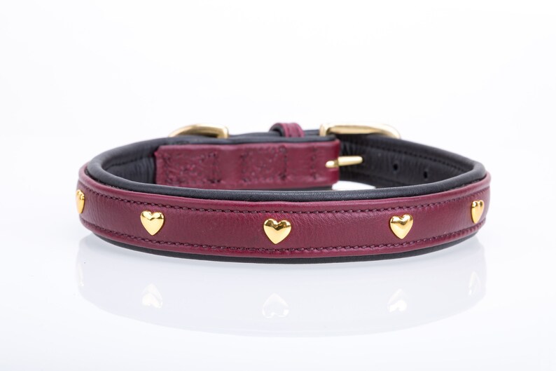 Pear Tannery Super Soft Heart Leather Dog Collar Etsy