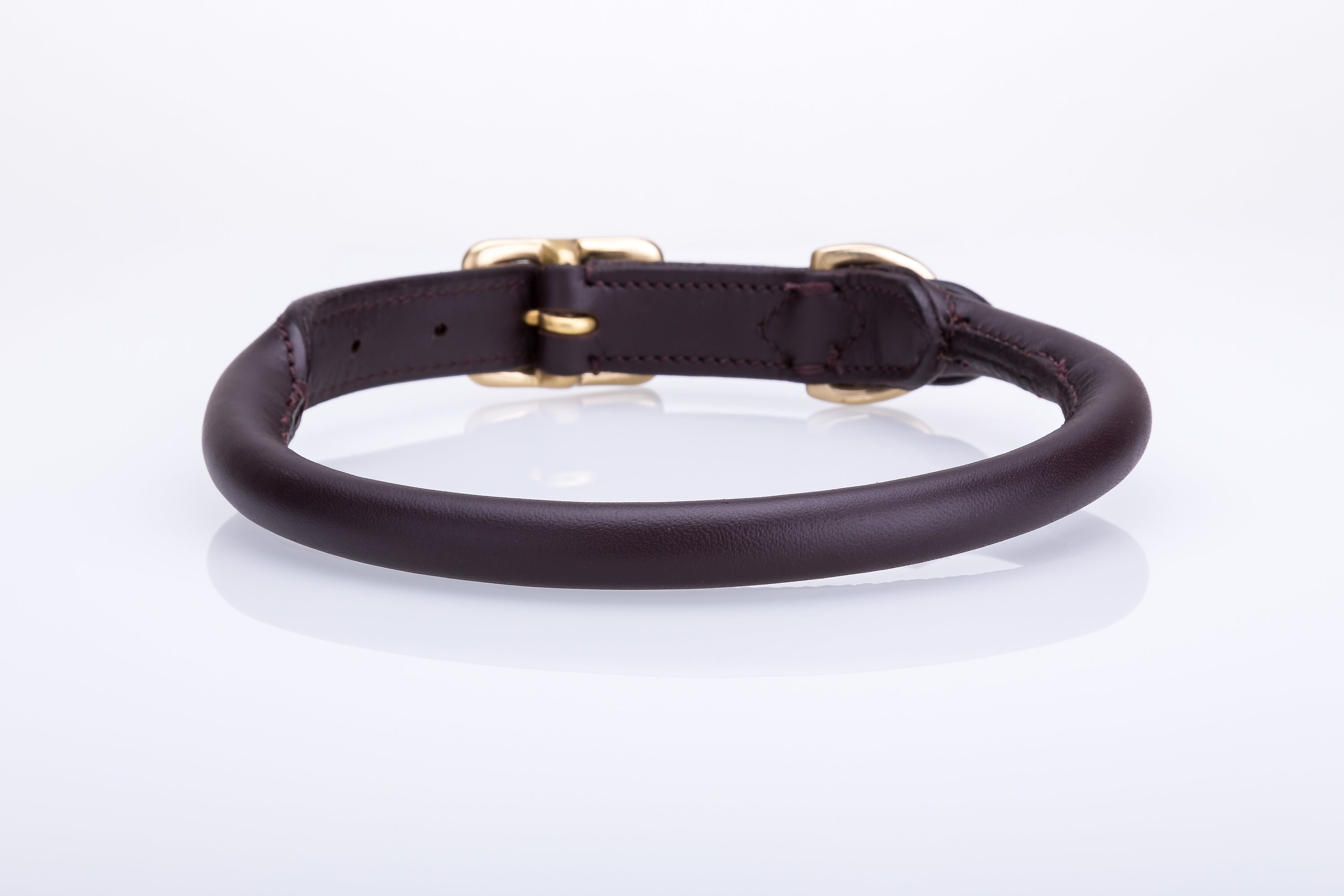 Pear Tannery Rolled Leather Dog Collar Etsy UK