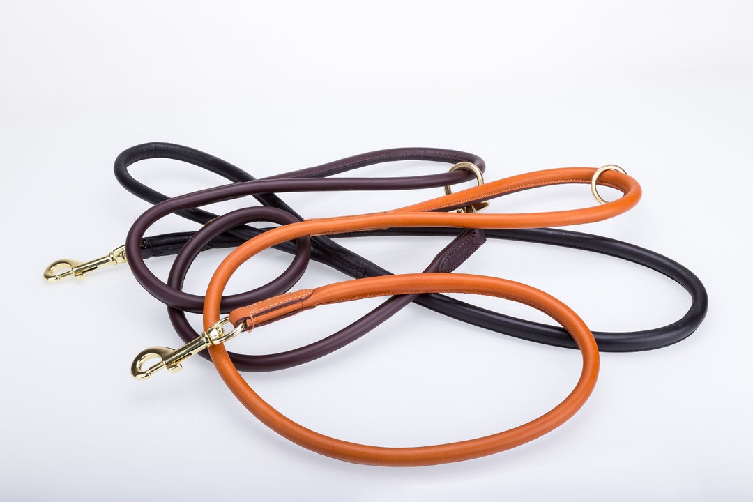 Pear Tannery Fine Rolled Leather Dog Lead 0.3 Etsy UK