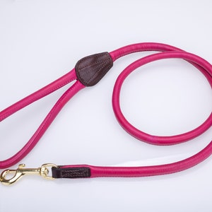 Pear Tannery Super Soft Rolled Leather Dog Lead