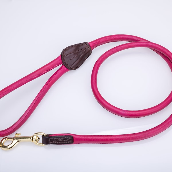 Pear Tannery Super Soft Rolled Leather Dog Lead