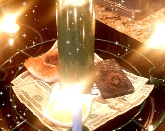 LARGE SPELL CANDLE- Level 3-Large Decor Candles, Centerpiece, Glass Candle, Prayer Vigil