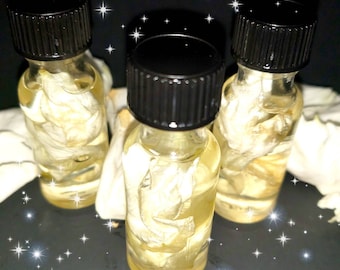 PHEROMONE OIL-organic almond oil, Wiccan Crystal oil, Pagan Gift,Roses, Rose Petals, Hoodoo Ritual Oil, Pheromones