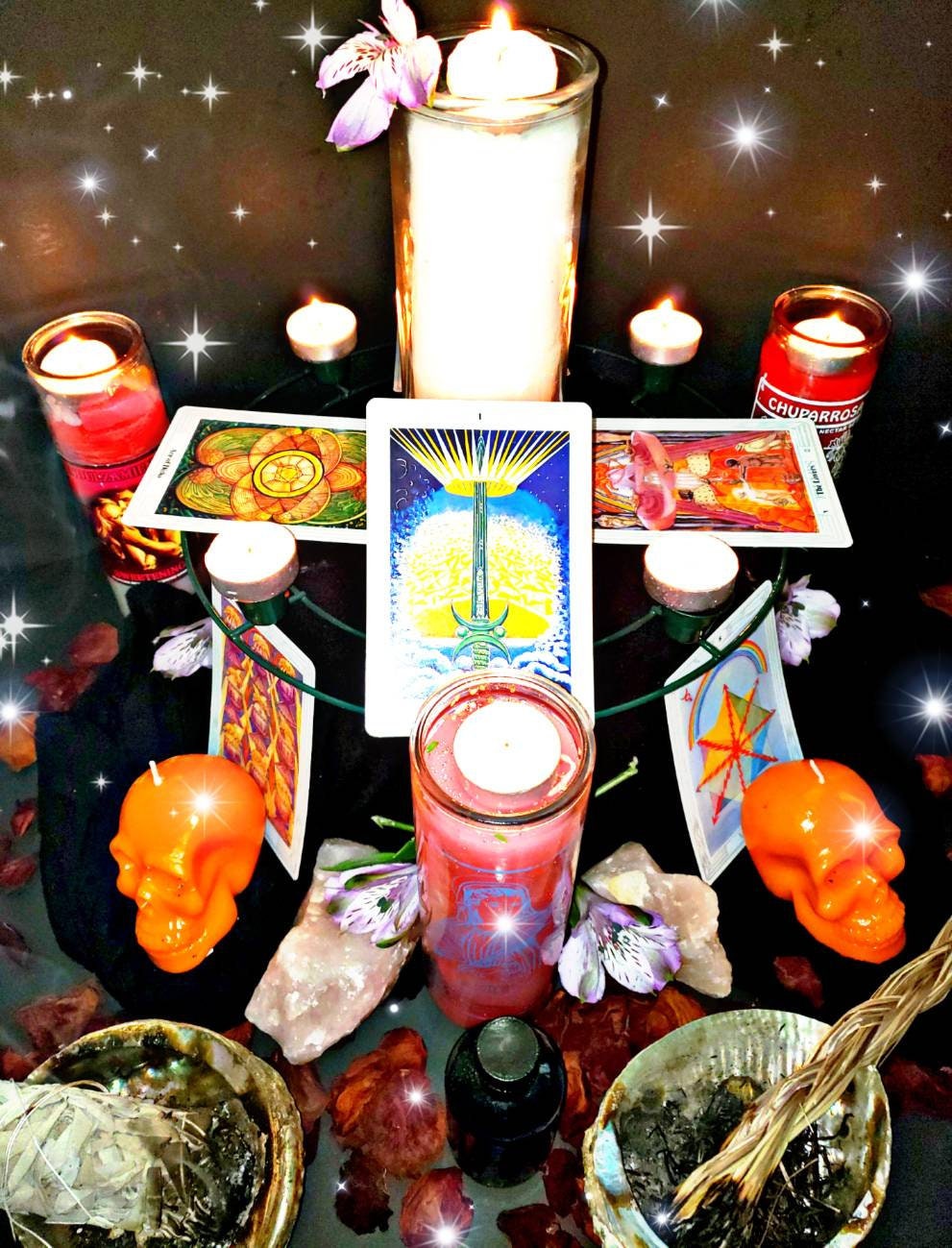 8Thlevel Spell Candle-Maximum Spell Kit, Wicca, Tarot, Witchcraft Supplies, Candles, Sage