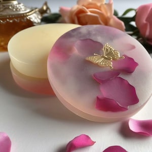 HONEY of LOVE SOAP-Sweet honey rose glycerine soap, set of 2