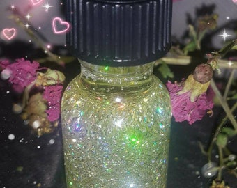 DIAMOND RING OIL- Engagement Ring, Glitter, Holographic, Hoodoo,Voodoo,Diamonds, Santeria, Aceite