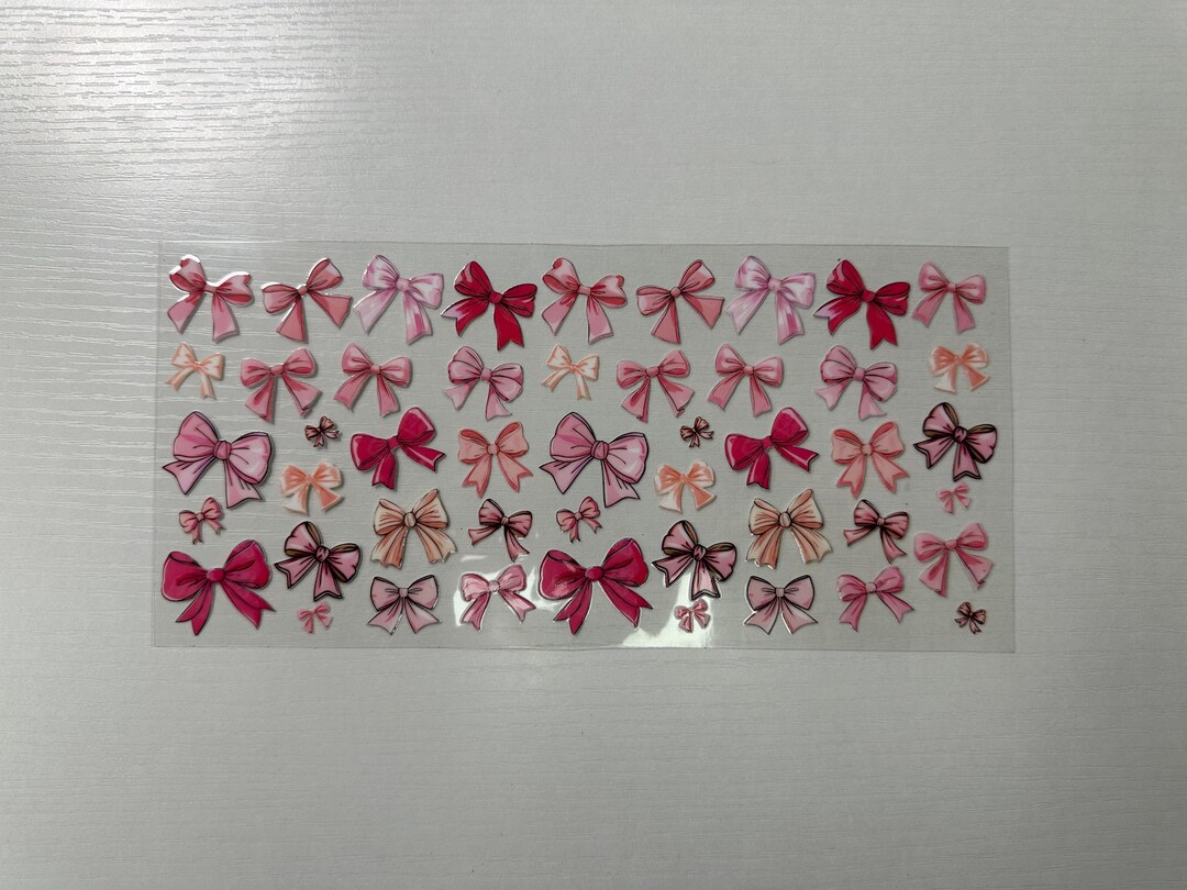 Pink Bows UV DTF Decal - Etsy