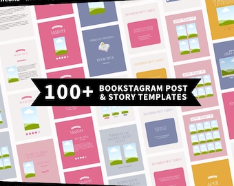 Bookstagram Posts, Templates || Spring Pop || 100+ Editable Instagram Post and Story Stories for Canva Customizable Easy to Use