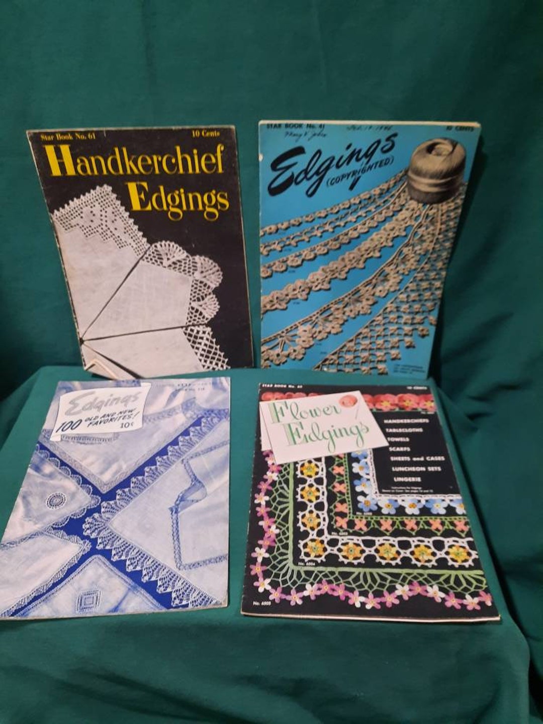 4 Crochet Edgings for Handkerchiefs, Tablecloths, Towels, Scarfs & More