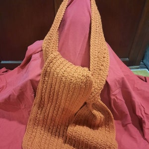 Handmade Crocheted Ribbed &quot;Citronella&quot; Scarf,  Perfect for Women or Men